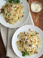 Dungeness Crab Spaghetti with Lemon Gremolata Recipe